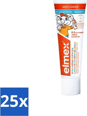 Image de Elmex dentifrice gel pour jeunes enfants (0-5 ans), 75 ml - paquet avantage - 25 pièces