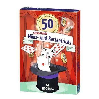 Produktbild von moses. Verlag Gmbh 30244 - 50 verblüffende Münz- und Kartentricks