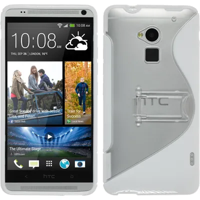 Produktbild von PhoneNatic Case kompatibel mit HTC One Max - weiß Silikon Hülle  + 2 Schutzfolien