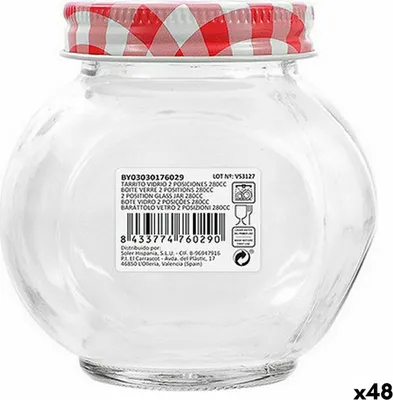 Obrázek produktu pro Skleněná nádoba Mediterraneo 280 ml 9,2 x 7,1 x 9,3 cm (48 kusů)