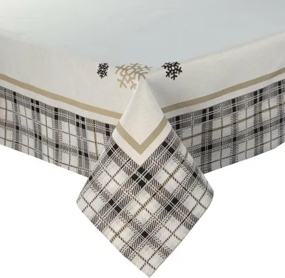 Image de Nappe décorative Gobelin ANGEL Festivités de Noël 140X200 Beige