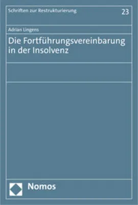 Produktbild von Die Fortführungsvereinbarung in der Insolvenz