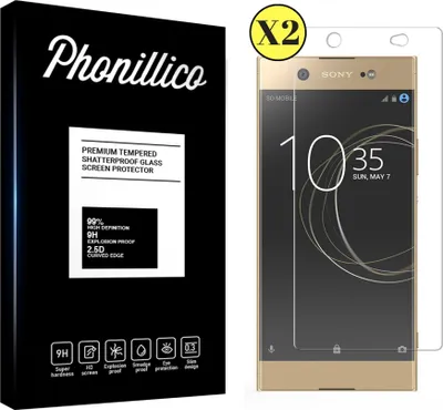 Image de Verre trempé pour Sony Xperia XA1 ULTRA [2 pièces] Protection d'écran Screen Protector Film Anti-Rayures Glas Resistant Phonillico®