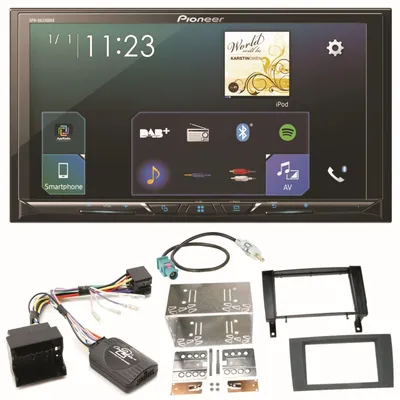 Produktbild von Pioneer SPH-DA230DAB Bluetooth Carplay Einbauset für Mercedes SLK R171 ab 2008
