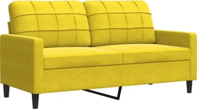 Obrázek produktu pro 2místná pohovka žlutá 140 cm samet