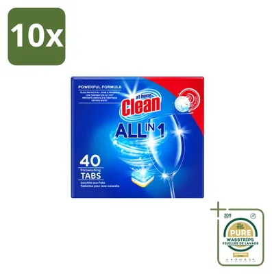 Produktbild von 10 x At Home All-in-1 Spülmaschinentabs - Kalkschutz - Vorratspackung - 10 Stücke