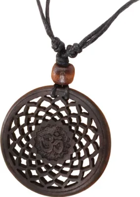 Produktbild von Chakra Halskette, Boho Chakra Kette aus Holz - Sahasrara Chakra, Braun, Ketten & Modeschmuck für den Hals