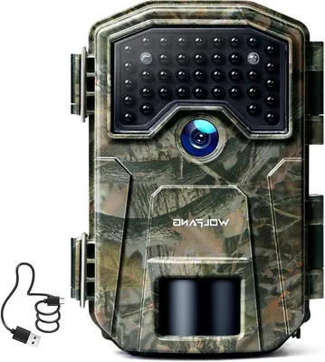 Zdjęcie produktu dla Kamera do obserwacji dzikiej przyrody - kamera do monitoringu terenu - kamera do obserwacji zwierząt - rozdzielczość 4K, 48 MP - wymiary: 14,5 x 10,5 x 6,8 cm