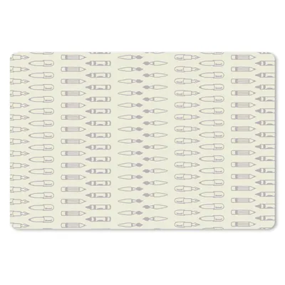 Produktbild von MuchoWow® Mauspad Mousepad Bleistift - Schablonen - Pinsel 27x18 cm - Mousepads - Maus Mat - Pad - Mausunterlage - Büroartikel - Desk Matten
