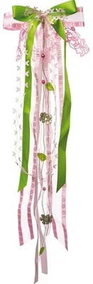 Produktbild von Nestler Schultütenschleife ca. 23 x 50 cm rose/hellgrün