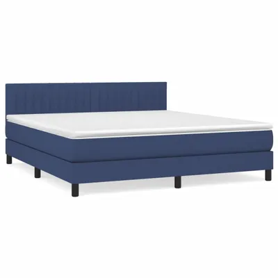 Produktbild von vidaXL Boxspringbett mit Matratze Blau 160x200 cm Stoff