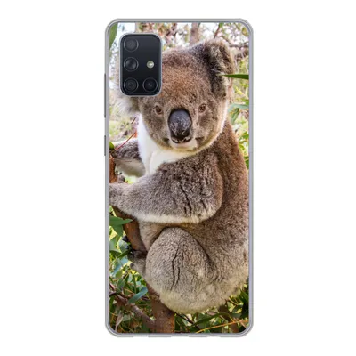 Produktbild von MuchoWow® Handyhülle Schutzhülle Hülle für Samsung Galaxy A71 Koala - Baum - Blätter - Kinder - Jungen - Mädchen Silikon Softcase Handy Hülle - Kartenbesitzer