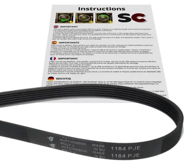 Waschmaschinenriem 1184 PJE, J-Profil, 1184 mm