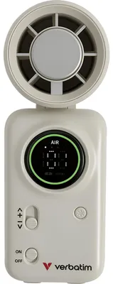 Produktbild von Verbatim Mini-Handventilator mit Kühlplatte USB-C Akku Weiß