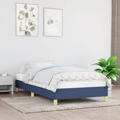 Produktbild von The Living Store Bettgestell Blau 90x190 cm Stoff
