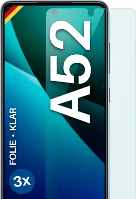 Produktbild von moex® 3x Schutzfolie kompatibel mit Samsung Galaxy A52 - Displayschutzfolie dünn Folie, Klar