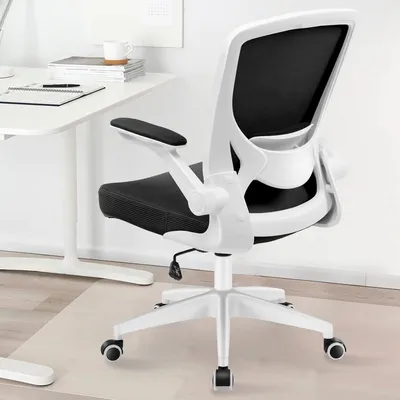 Produktbild von Ergonomischer Bürostuhl - Bürostuhl - Arbeitshocker - Computerstuhl - Bürostuhl - Klappbare Armlehnen