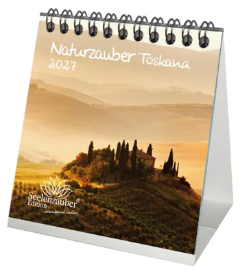 Produktbild von Naturzauber Toskana Tischkalender 10x10cm für 2027 Landschaft Natur Urlaub Mediterran Italien - Seelenzauber