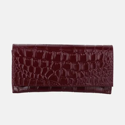 Image de OPTI - Étui à lunettes en cuir verni bordeaux