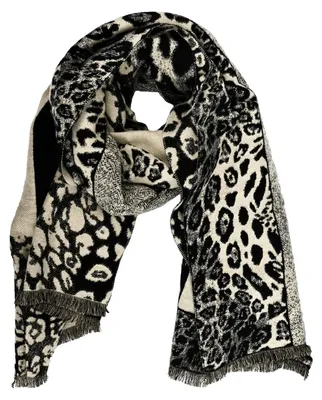 Obrázok produktu pre Šál zo kašmíru s leopardím vzorom, 185 x 65 cm