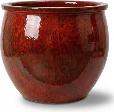 Obrázok produktu pre Provencelia NEWTON veľký vonkajší kvetináč, keramický, mrazuvzdorný, Jesenná oranžová, Ø55 x V46 cm, 42 l