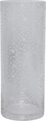 Produktbild von Zylindervase 35 cm mit Gravur Punkte transparent