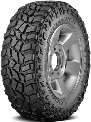A single tire mounted on a silver rim, shown against a white background.