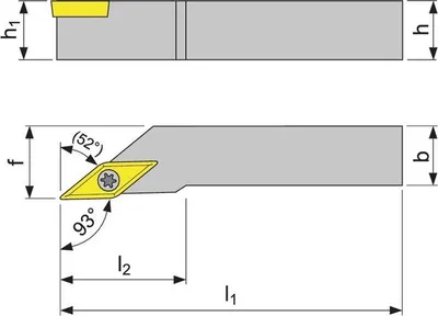 Produktbild von Klemmdrehhalter SVJCL2525M16 links vernickelt Auendrehen