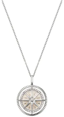 Produktbild von Engelsrufer ERN-WINDROSE-ENP-ZI Damen Collier Silber Bicolor Gold 50cm