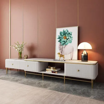 Immagine prodotto di Cassettiera di design credenza bassa mobile soggiorno scaffale legno lusso