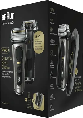 Zdjęcie produktu dla Braun Series 9 Pro+ 9575cc Wet & Dry, Golarka foliowa, Metaliczny, Bateria, Litowo-jonowa (Li-Ion), 90 min, 170 mm