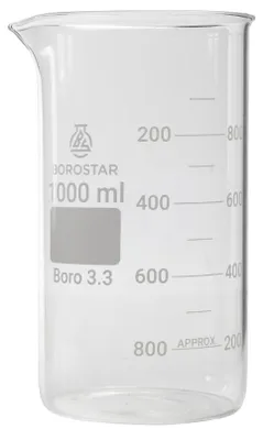 Productafbeelding van Solidchoice - Beaker met Spuitmond en Graduatie, 1000 ml