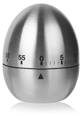 Produktbild von Eieruhr, Küchentimer, Timer aus Edelstahl, Timer in Eierform, Küchentimer, Countdown-Erinnerung zum Backen und Kochen