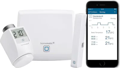 Produktbild von Homematic IP Smart Home Starter Set Raumklima Heizungssteuerung weiß -