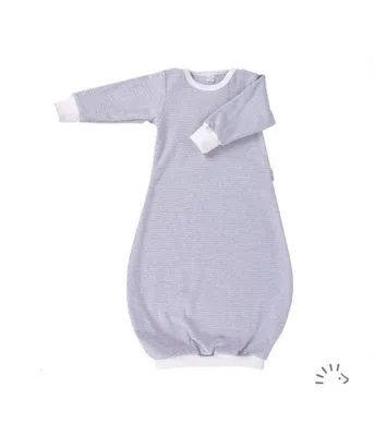 Produktbild von Popolini iobio Schlafhemd Schlupf-Schlafsack Grau-Ecru Baumwoll Interlock GOTS 62/68