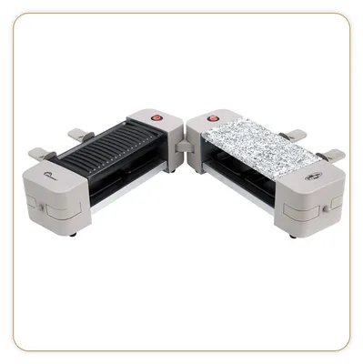 Raclette-Grill 4 Pers. 700 W 360° drehbar Granit-Backstein