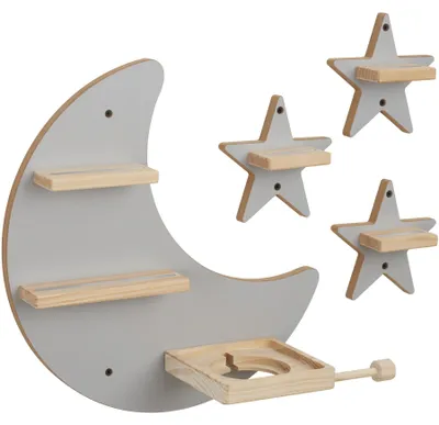 Produktbild von tectake® Tonie Regal MyLittleStory Star ansteckbare Kopfhörerhalterung