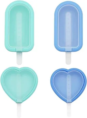 Produktbild von Silikonische IJslolly- und Schokoladenformen - Food-grade Silikon - Herstellbare Mini-Dessertformen mit Sticks