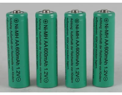 Image de 12x Lot de 4 piles rechargeables AA Batteries pour lampes solaires 600mAh 1,2V