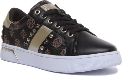 Produktbild von Guess Ricena Active Frauen Schnürung Synthetik Turnschuhe Schwarz Braun – undefined / Schwarz Braun