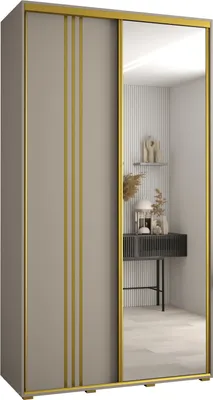 Produktbild von Kryspol Dakota 7 Schrank, zwei Türen - 235,2x140x60cm - Kaschmir Gold