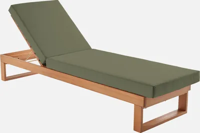 Produktbild von sweeek - Sonnenliege aus Eukalyptus-Holz, verstellbar - Khaki