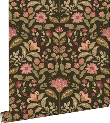 Produktbild von ESTAhome Tapete Blumenmuster Grün und Rosa 50 x 900 cm