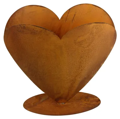 Produktbild von Bornhöft Herz zum bepflanzen Rost Edelrost 30cm x 30cm rostige Gartendeko Gartendekoration Metall Pflanzgefäß Rost