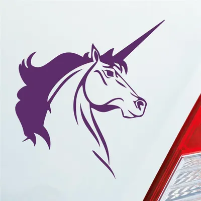 Produktbild von Auto Aufkleber Das letzte Einhorn last Unicorn Pferd 10x10 cm Lila Sticker Heckscheibenaufkleber