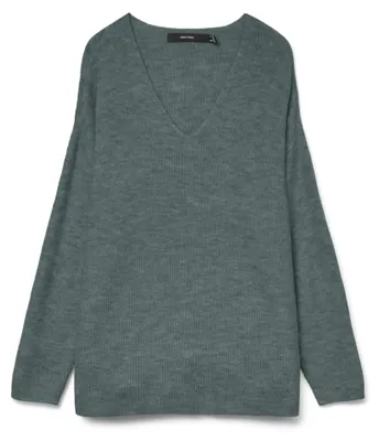 Produktbild von Vero Moda VMCREWLEFILE Knitted pullover, Pullover, Erwachsener, Weiblich, Grün, XL, Acryl