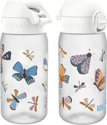 Produktbild von ION8 Trinkflasche für die Schule, 350 ml, weiß, Schmetterlinge, 350 ml