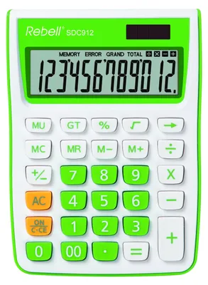 Produktbild von Rebell RE-SDC912GR Tischrechner SDC912, 12-stelliger Tischrechner für Büro und Z