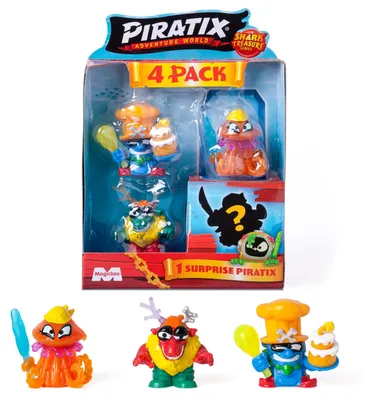 Immagine prodotto di Piratix, personaggi - Tesoro dello squalo - 4 pezzi - Blu