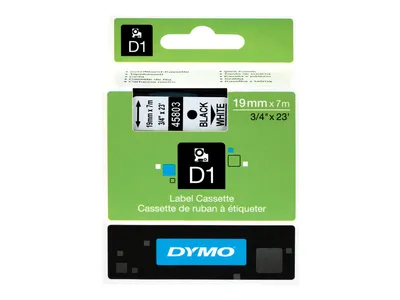 Obrázek produktu pro S0720830 Dymo D1 19Mm Schwarz-Weiss